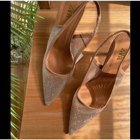 ZARA Pointed Toe Slingbacks NWT - Picture 3 of 16